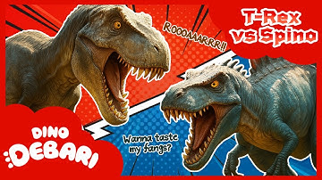 A breathtaking duel! | 🦖T-Rex vs Spinosaurus | DebariTV