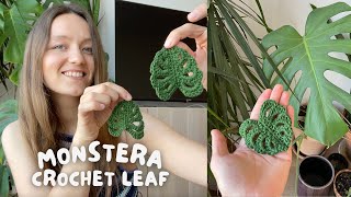 how to: crochet monstera leaf