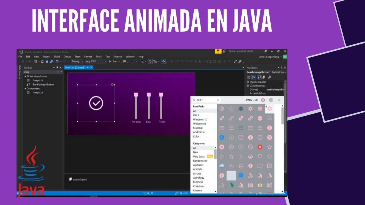 como hacer una interfaces purple design - Java netbeans (HD) - YouTube