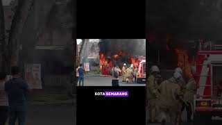 Bus Trans Semarang Koridor 8 Jurusan Simpang Lima Ludes Terbakar #bus