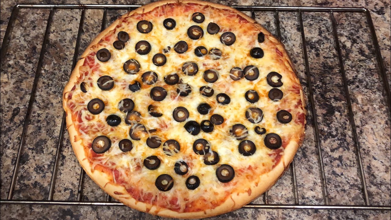 Quick and Tasty Olive Topping Pizza using kit - YouTube