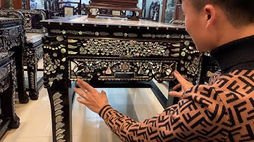 Bàn Ghế Vách Khảm Đẹp Nhất - Trường Kỷ Xưa - nội Thất Nhà Gỗ Đẹp - Trươngg Kỷ Cổ Xưa - Sập Gụ Tủ Chè