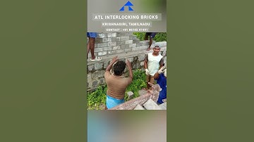 Interlocking bricks compound wall construction in Krishnagiri. ATL Interlocking Bricks.