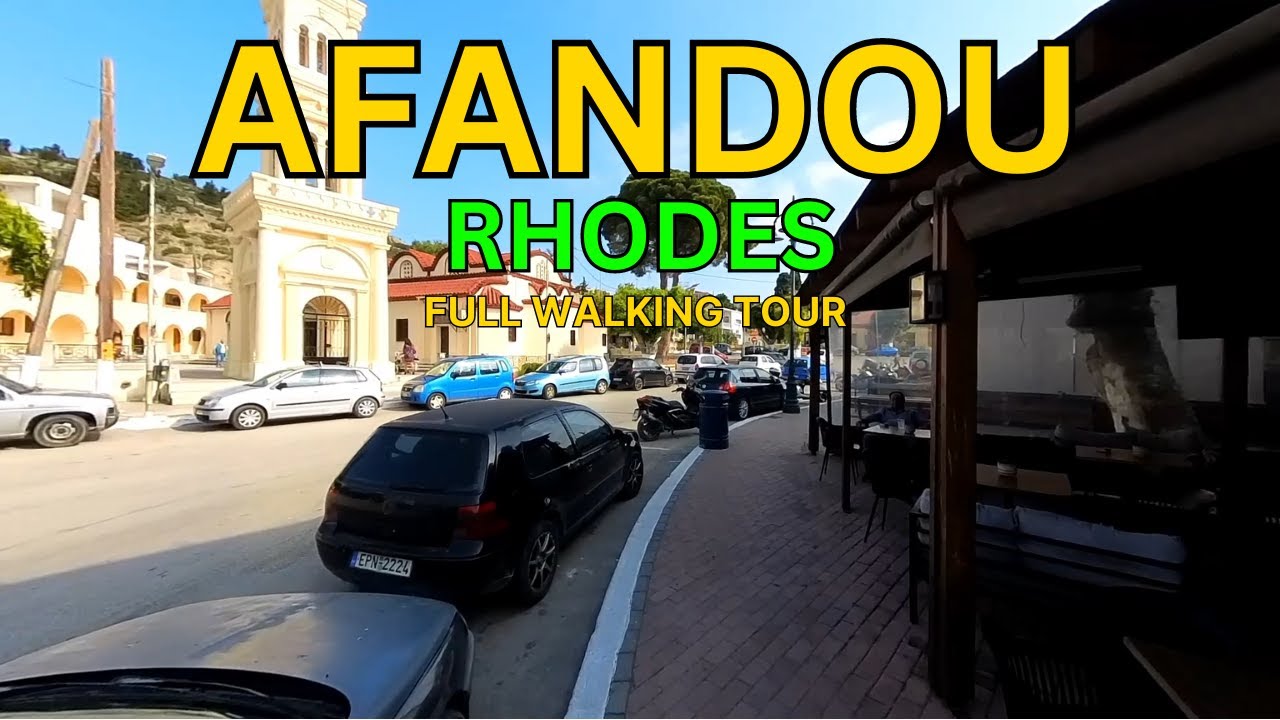 Afandou Village in Rhodes in 2024 | Full Walking Tour