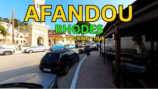 Afandou Village in Rhodes in 2024 | Full Walking Tour