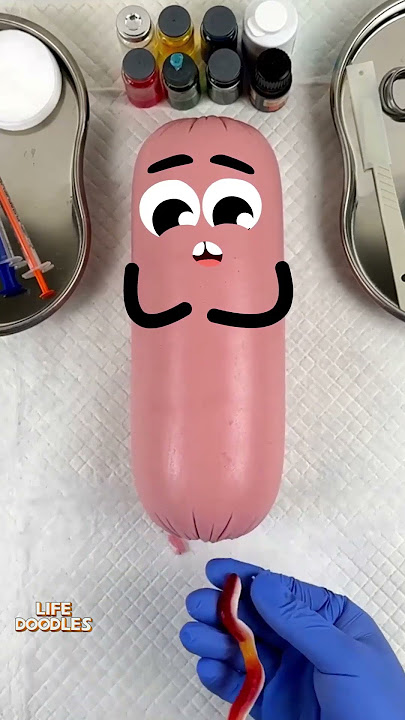 Life Doodles | Operation on sausage with worms 😂 #lifedoodles #shorts #animation #cartoon