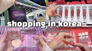 shopping in Korea vlog  kbeauty haul at Oliveyoung  for healthy skincare routine