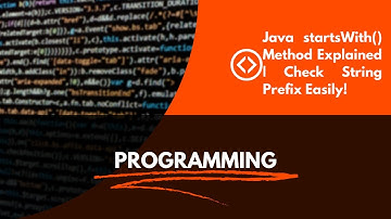 Java startsWith() Method Explained | Check String Prefix Easily!