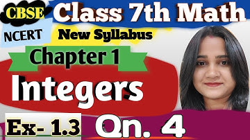 [Solved] Integers Ex- 1.3 Question 4 | Chapter 1 | Class 7 Maths || CBSE | NCERT