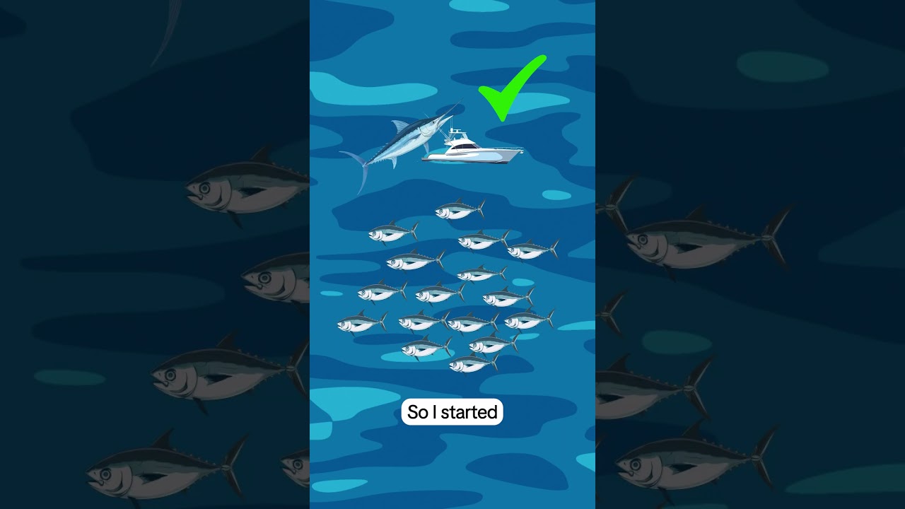 HOW TO CATCH MARLIN AROUND TUNA #fishing #sportfishing #tuna #outdoors #shorts #marlin #giantfish