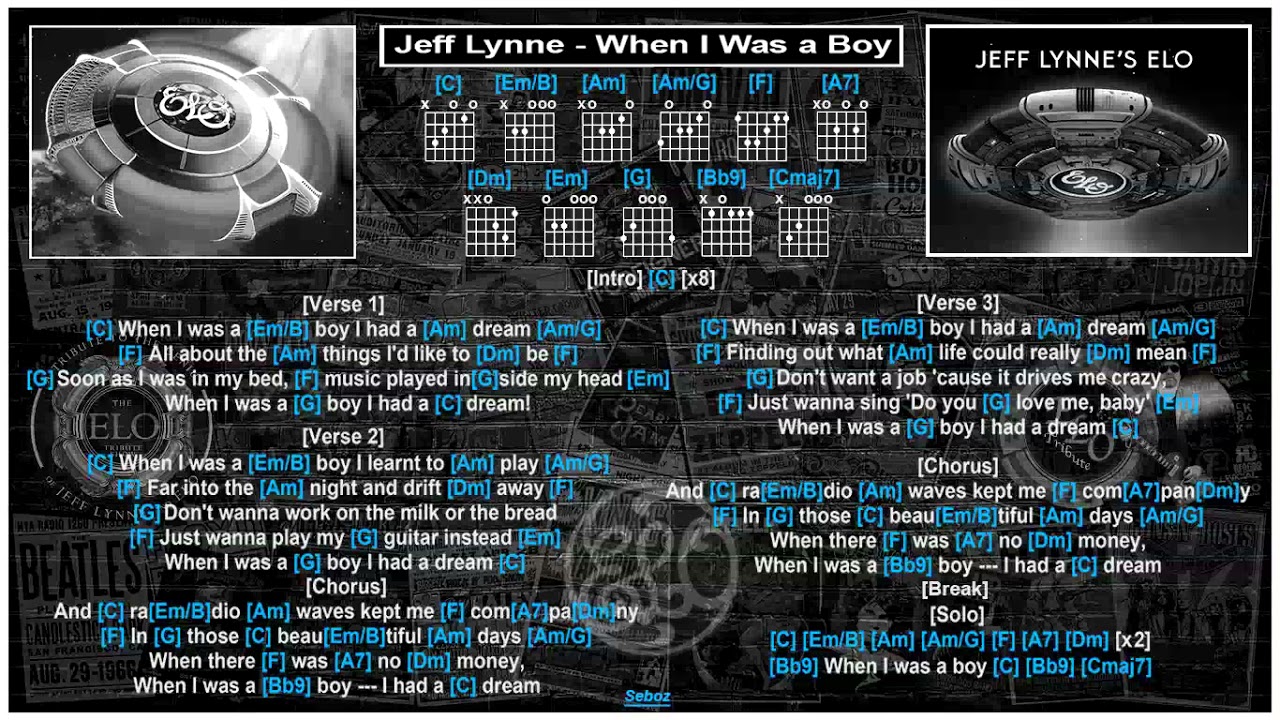 Jeff Lynne When I Was a Boy [Jam Track] [Guitar Chords & Lyrics