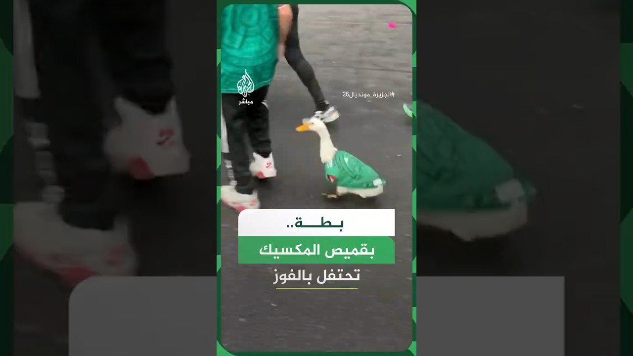 🦆🇲🇽 بطة في افتتاح المونديال 2026… احتفلت مع جماهير المكسيك بعد الفوز ⚽🔥
