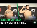 Charles Oliveira vs. Islam Makhachev Official Weigh-Ins