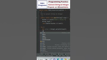 [Beginners] How to Convert String to Integer in Java #Shorts #java #coding #programming #short