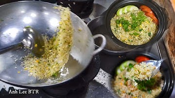 Anh Lee BTR | Cơm Chiên Cá Mặn giòn tơi chuẩn vị - Cách làm Hạt Cơm tơi giòn NHẢY trong chảo