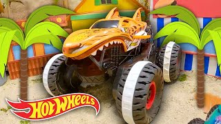Hot Wheels Monster Trucks Battle at the Beach + More Car Videos for Kids | Hot Wheels