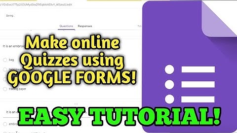 Making Online Quizzes Using Google Forms - Video Tutorial