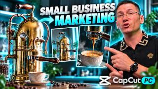 CapCut PC AI Video Editor: A Coffee Machine Ad for Small Business Marketing screenshot 3