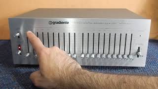 GRADIENTE EQUALIZADOR  GRÁFICO E-1 C  10 bandas por canal [ demonstração pra venda ]