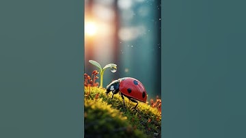 MacroHero Cinema — Ladybird & Dew Drop | #macro  #aiassisted #nature #documentary #cinematic