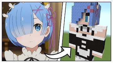 How to Build a Rem Statue (Re:Zero) - Minecraft