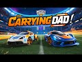 Carrying Dad Through Match 1 of Our Rocket League Tourney!