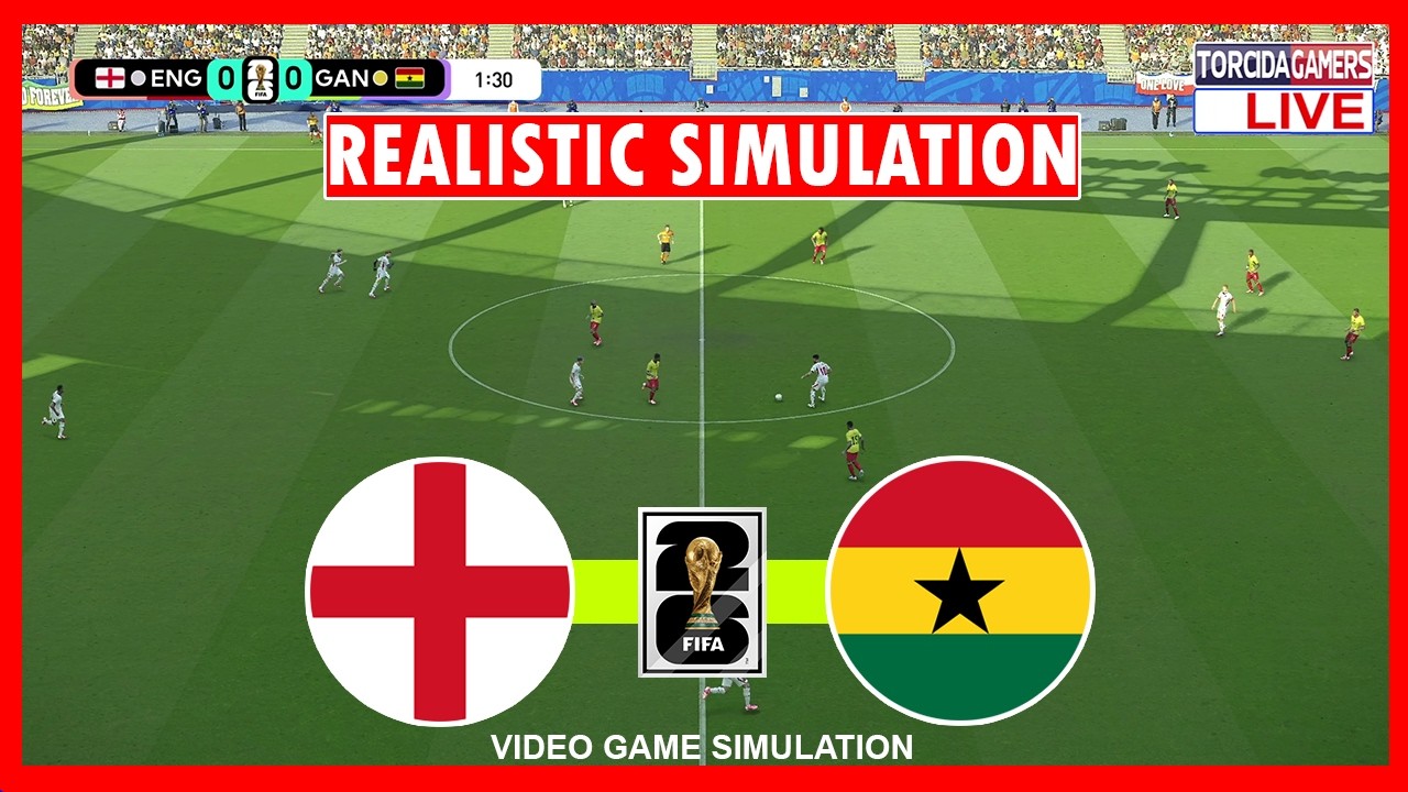 England vs Ghana | World Cup 2026 | eFootball PES 2021 Simulation