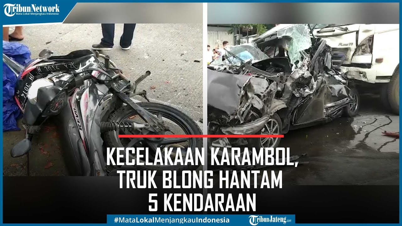 Kecelakaan Karambol di Banyumanik Semarang, Truk Muatan Roti Blong Hantam 5 Kendaraan