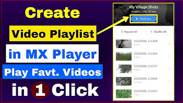 How to create video Playlist in MX Player | Play all favt. Videos in one click