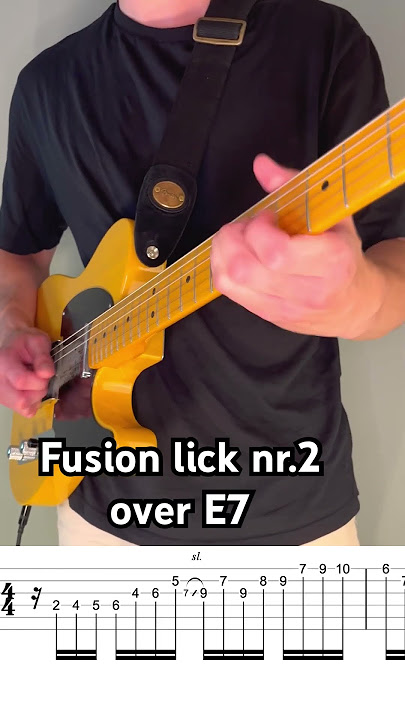 Fusion lick nr.2 over E7 - Lydian dominant #fusionguitar #jazz #fusion