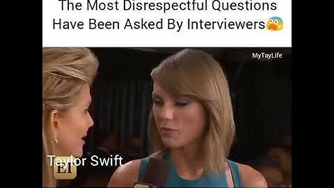 The most disrespectful questions have been asked by interviewers