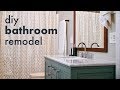 Remodeling A Guest Bathroom // How To Install A Toilet & Vanity, Build A Mirror Frame