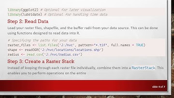 Extracting Multiple Raster Pixel Values with a Shapefile and Radius Looping in R