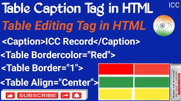 How to use Caption tag || in HTML in Hindi Language ||