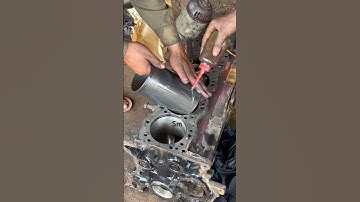 6 cylinder block sleeve checking #engine  #mechinical  #shorts ￼