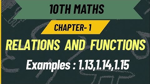 10th Maths samacheer kalvi [Relations And  Functions] in Tamil