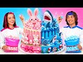 WE MADE PINK vs BLUE CAKES! 🎂 INSANE Results by 123 GO!