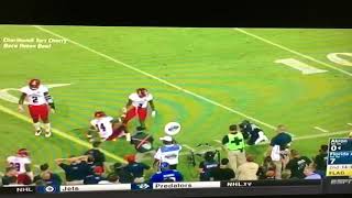 FAU S Andrew Soroh de-cleats Akron RB Van Edwards Jr. in the Boca Raton Bowl 2017