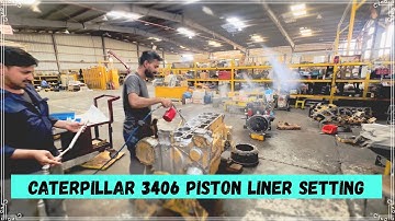 Caterpillar 3406 liner piston setting #cat #cat#viral #video #viralvideo #shortsvideoviral #engine
