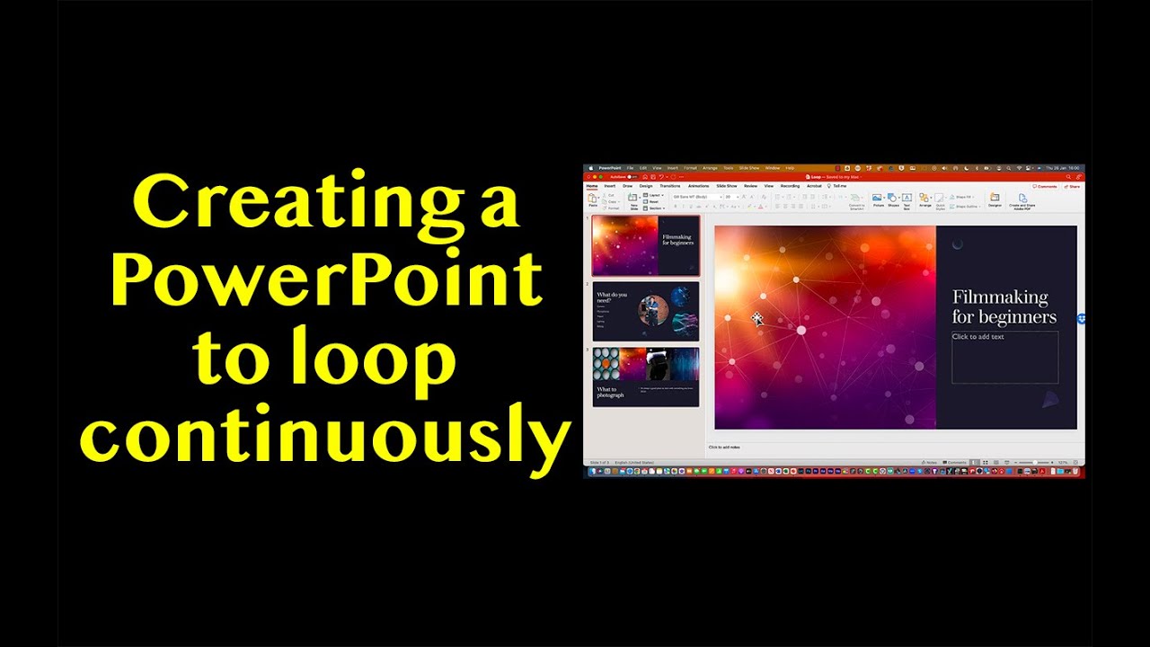how do i loop a powerpoint presentation on an ipad