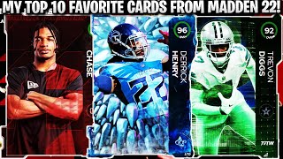 MY TOP 10 FAVORITE CARDS FROM MADDEN 22 ULTIMATE TEAM! | MADDEN 22 ULTIMATE TEAM