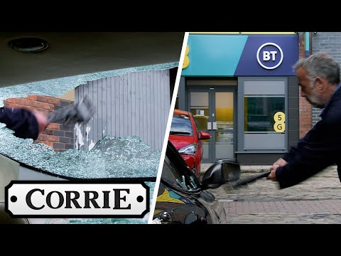 Kevin Loses It and Smashes Up Stephen's Car | Coronation Street