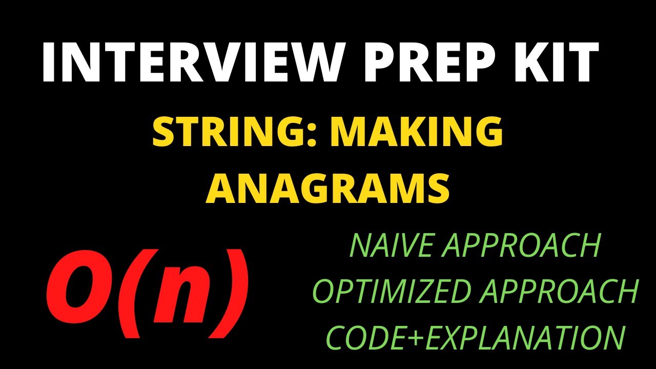 string anagram hackerrank solution problem solving