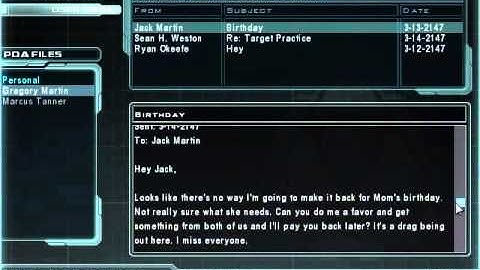 Doom 3 RoE - Gregory Martin PDA