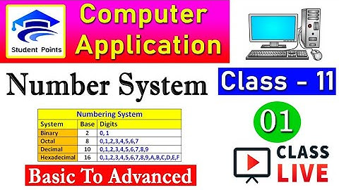 Computer Application Suggestion 2022 Class 11 | Number System | Basic to Advanced Introduction