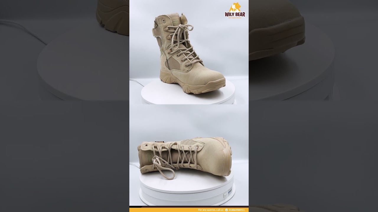 Delta High top Combat Boot -Sand Color | Wily Bear 
