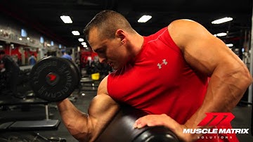 How To: Single Arm Dumbbell Preacher Curls Massive Biceps