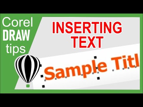 Video: How To Insert Text Into Corel