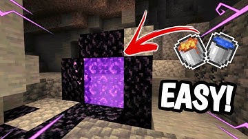 how to make a nether portal using lava pool fast