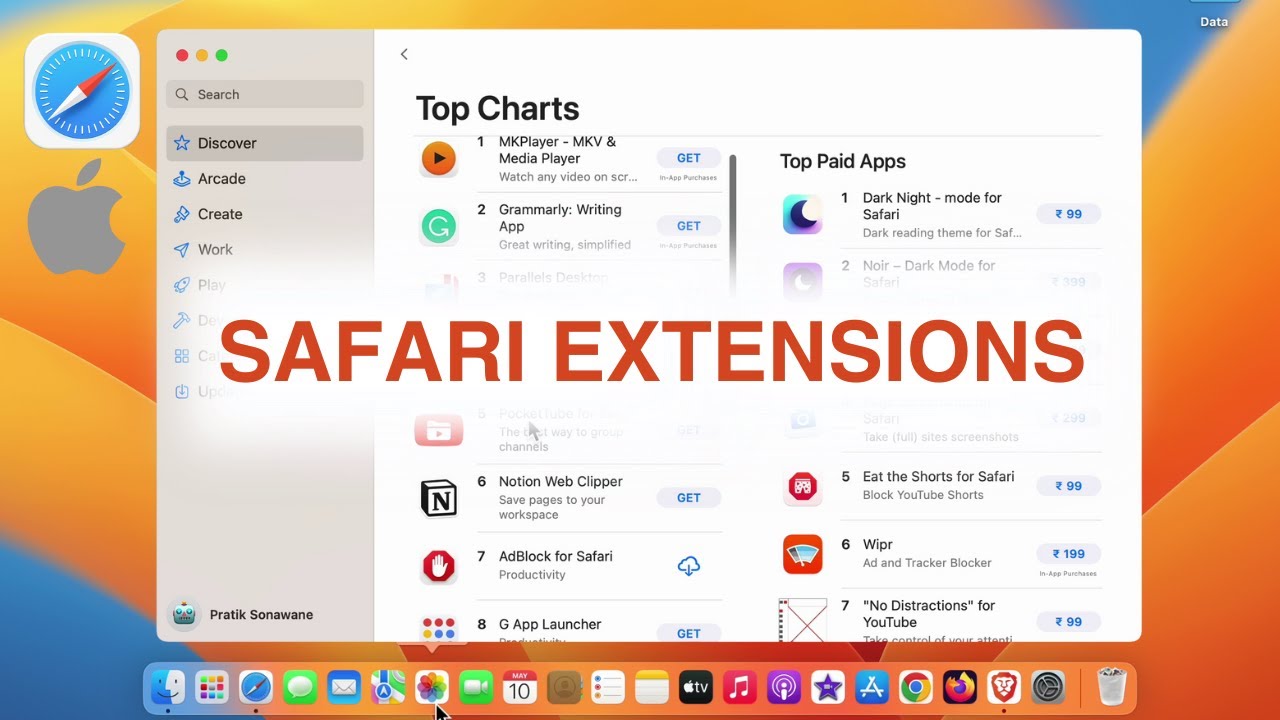 The four types of Safari extension